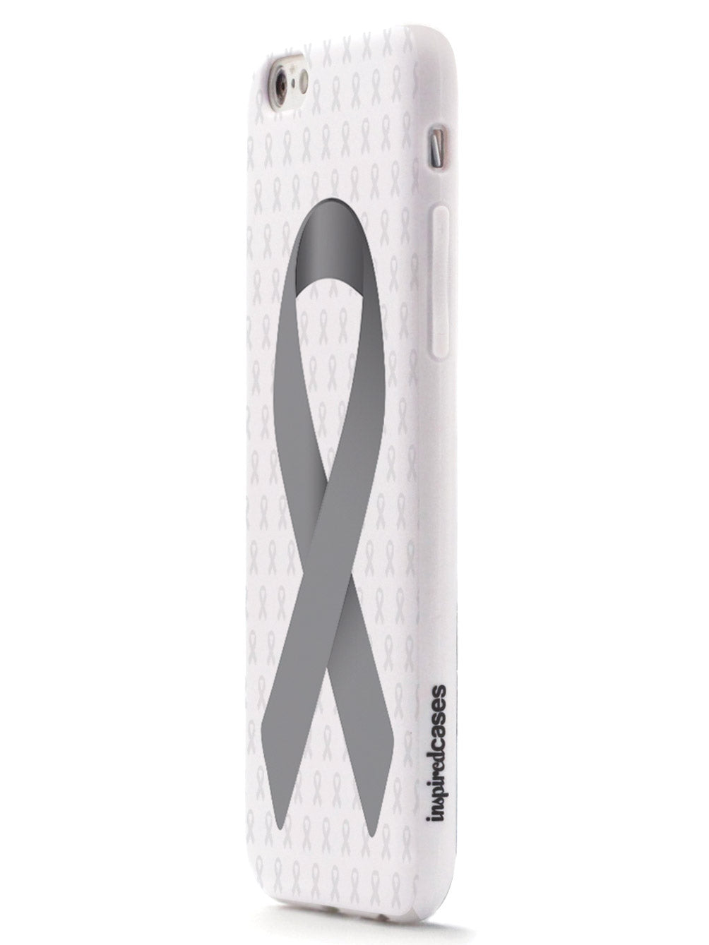 Gray Awareness Ribbon - White Case