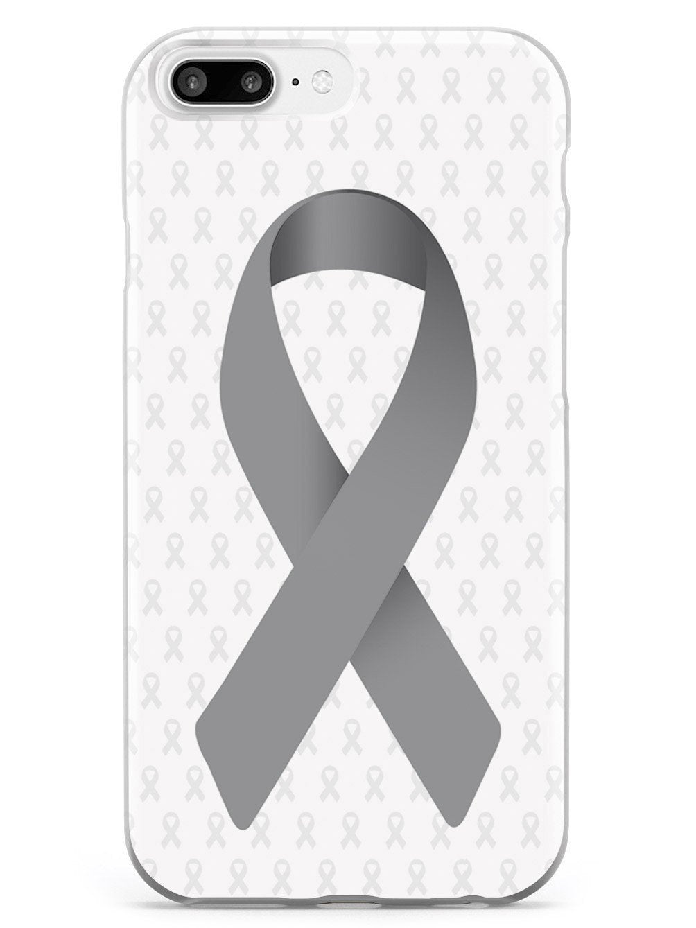 Gray Awareness Ribbon - White Case