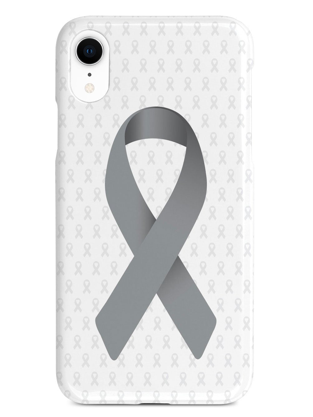 Gray Awareness Ribbon - White Case