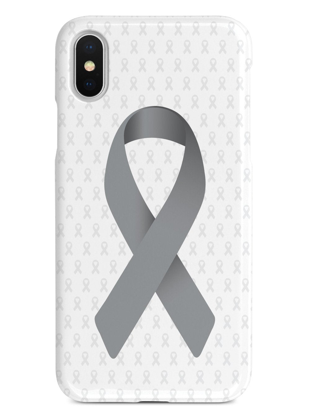 Gray Awareness Ribbon - White Case