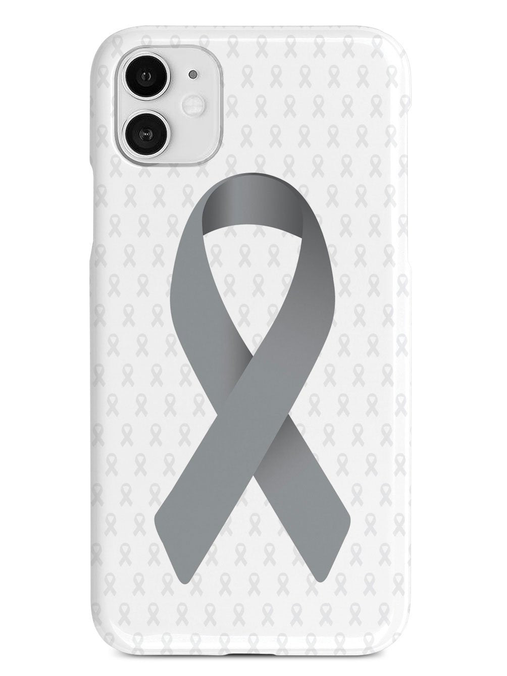 Gray Awareness Ribbon - White Case