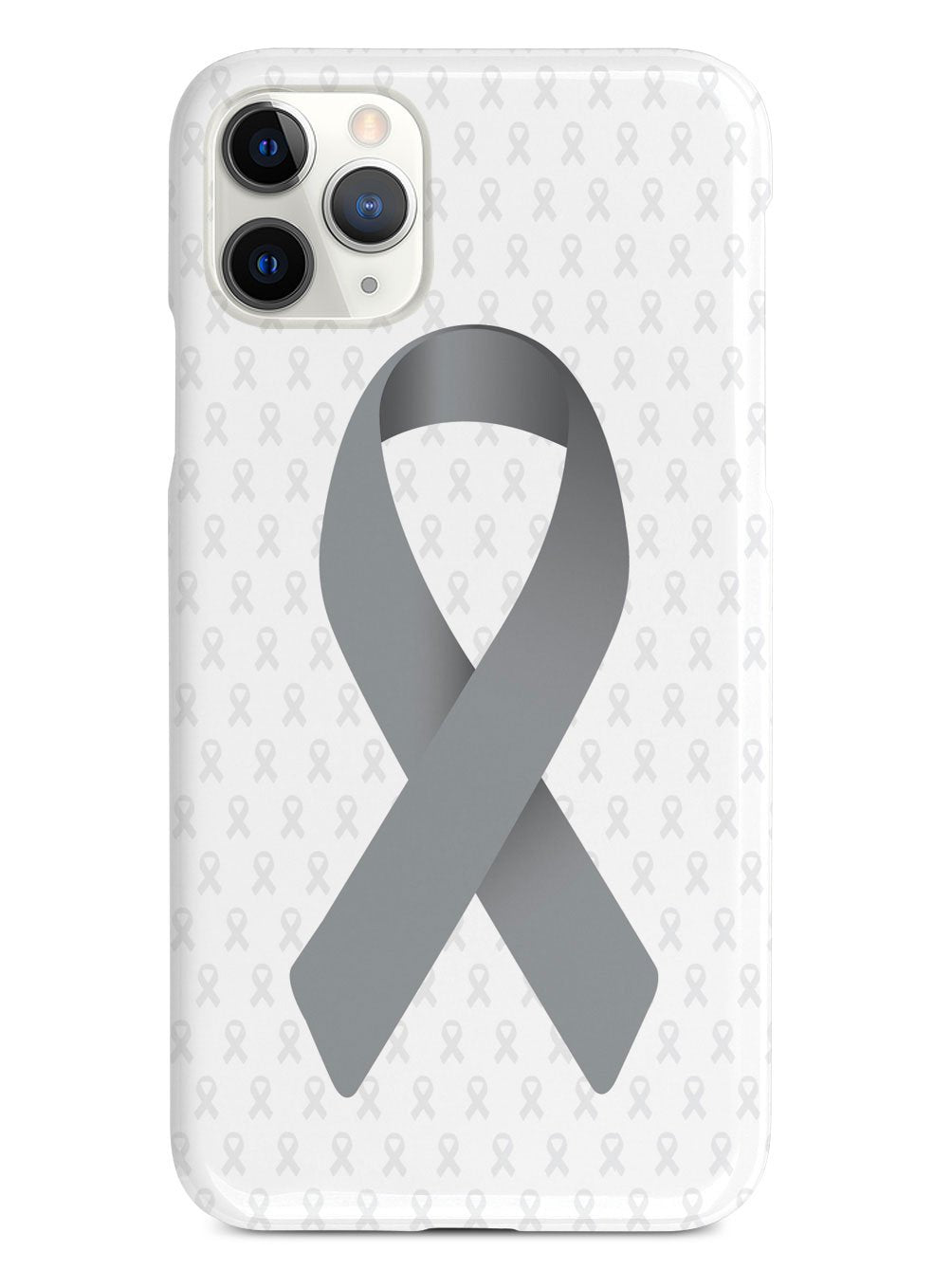 Gray Awareness Ribbon - White Case