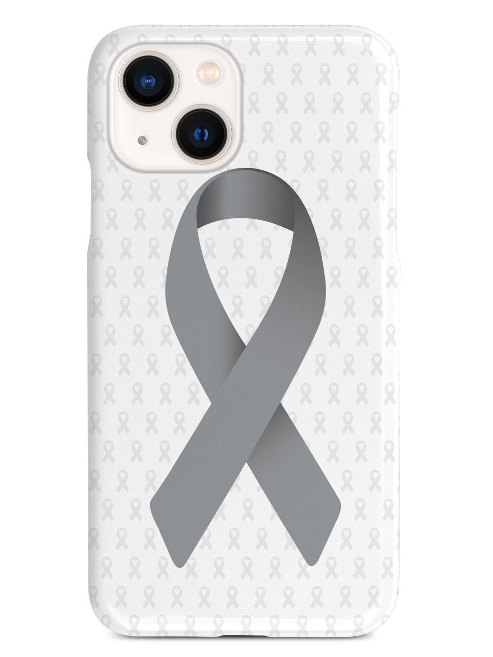 Gray Awareness Ribbon - White Case