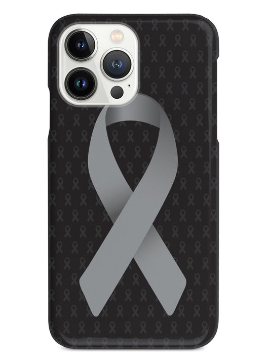 Gray Awareness Ribbon - Black Case