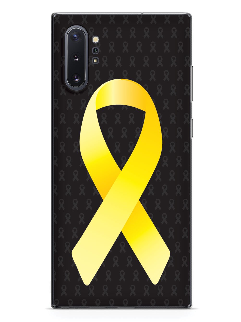 Yellow Awareness Ribbon - Black Case