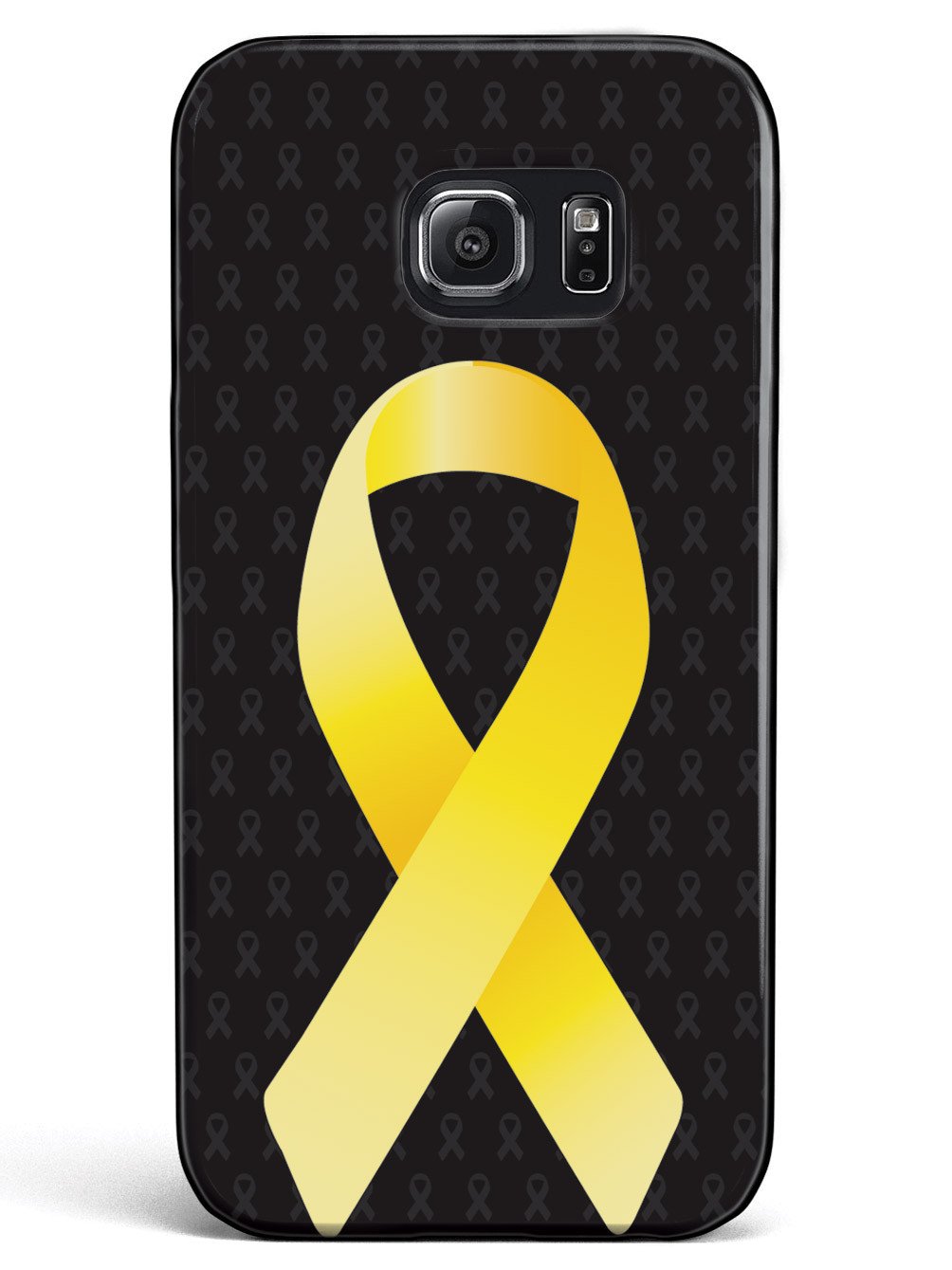 Yellow Awareness Ribbon - Black Case