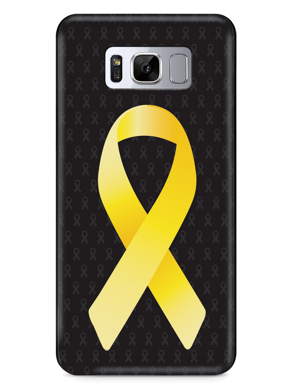 Yellow Awareness Ribbon - Black Case