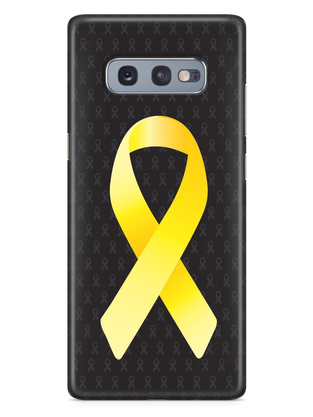 Yellow Awareness Ribbon - Black Case