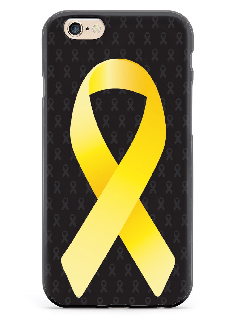 Yellow Awareness Ribbon - Black Case