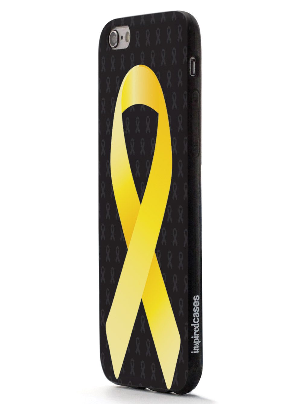 Yellow Awareness Ribbon - Black Case