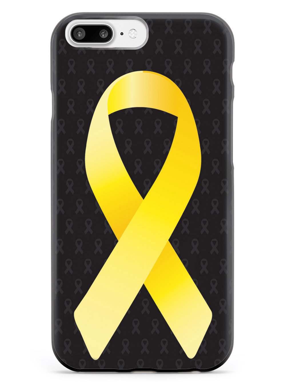 Yellow Awareness Ribbon - Black Case