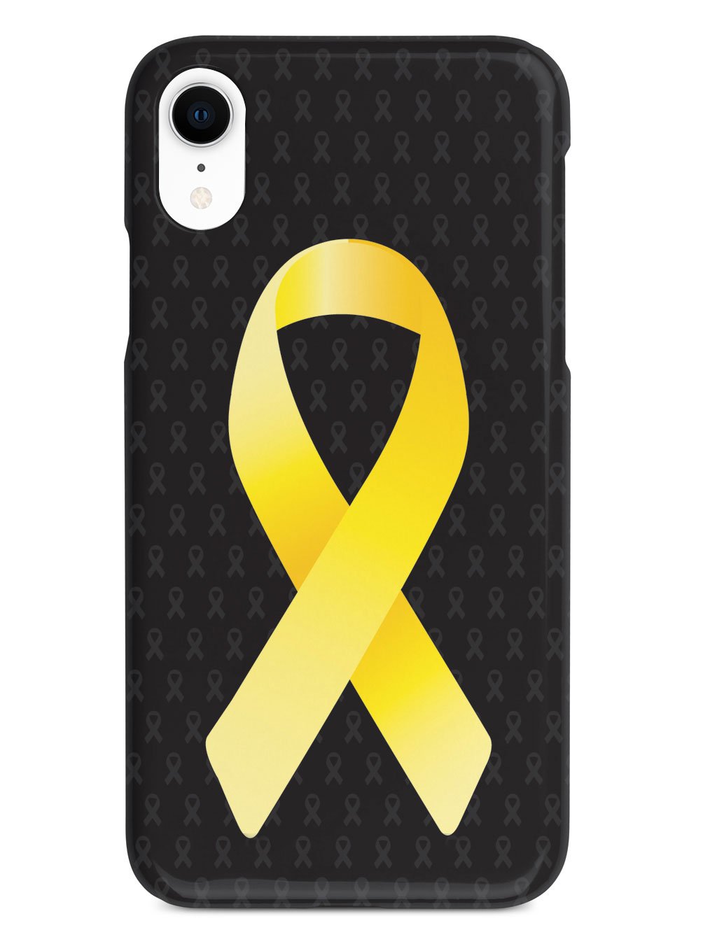 Yellow Awareness Ribbon - Black Case