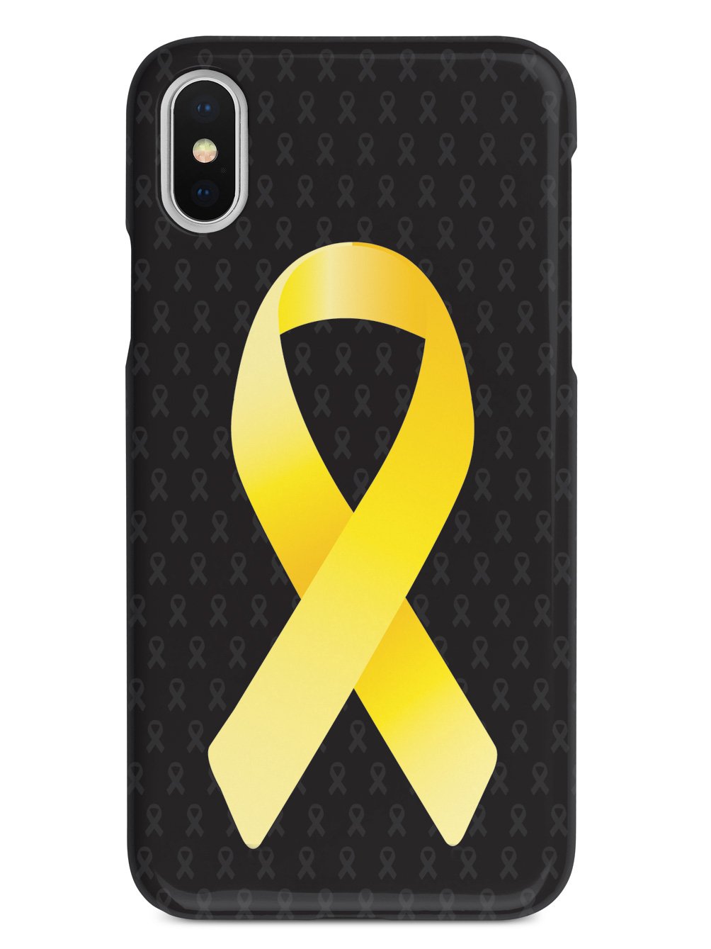 Yellow Awareness Ribbon - Black Case