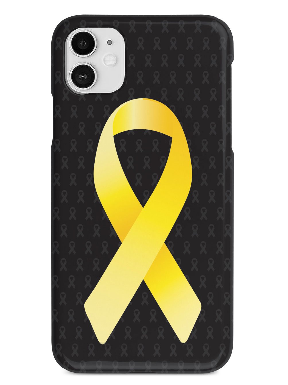 Yellow Awareness Ribbon - Black Case