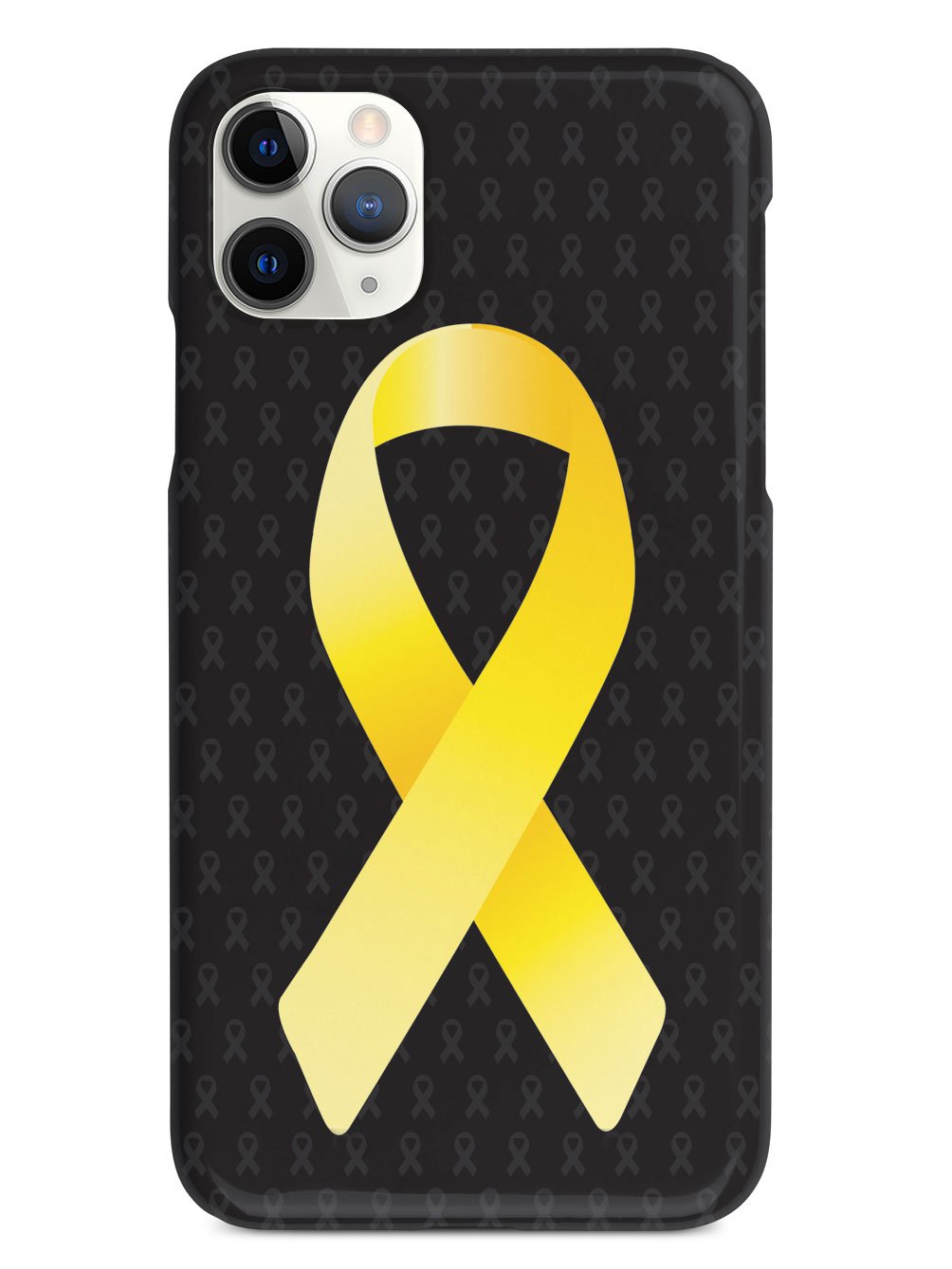 Yellow Awareness Ribbon - Black Case