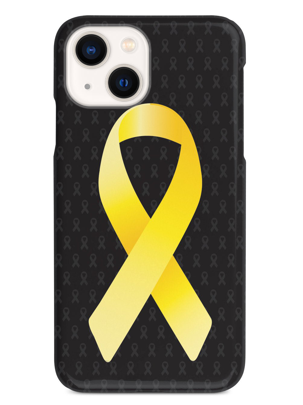 Yellow Awareness Ribbon - Black Case