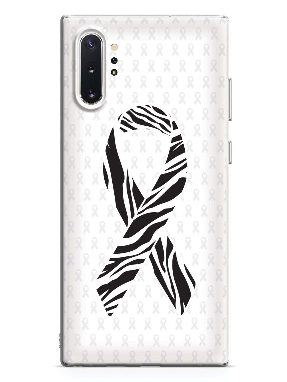 Zebra Print Awareness Ribbon - White Case