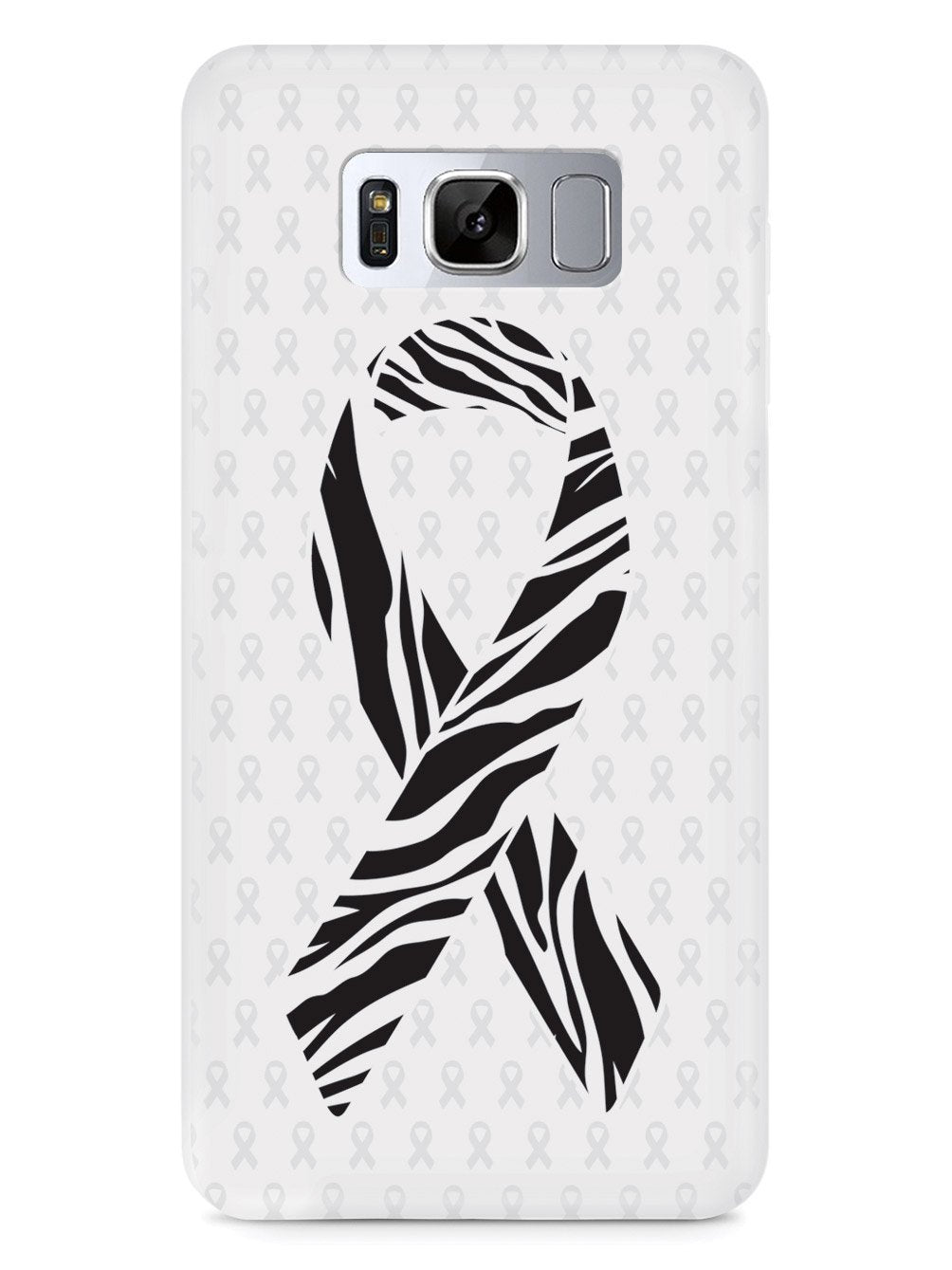 Zebra Print Awareness Ribbon - White Case