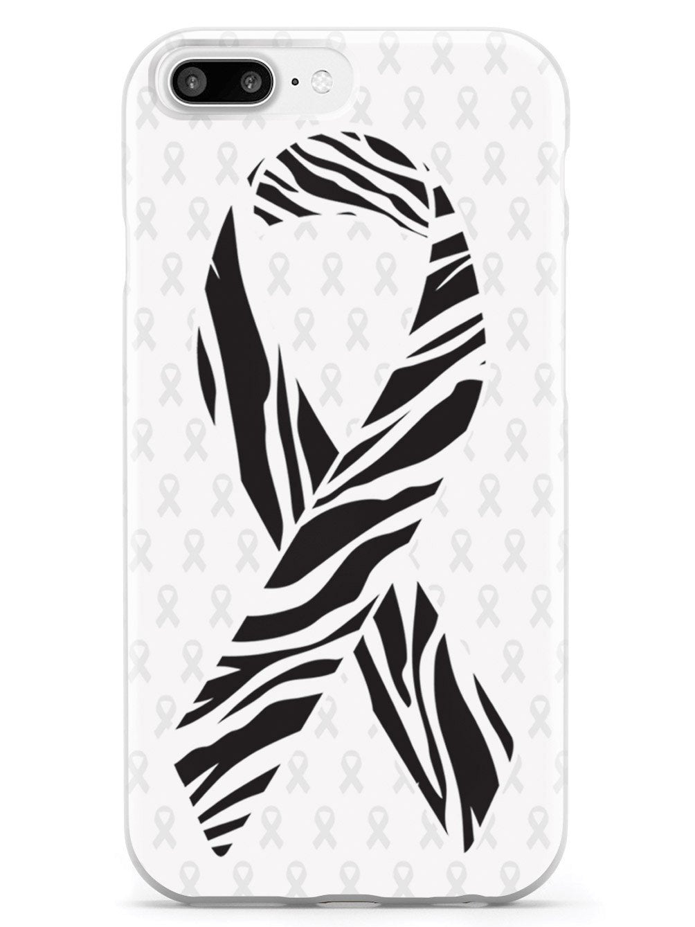 Zebra Print Awareness Ribbon - White Case