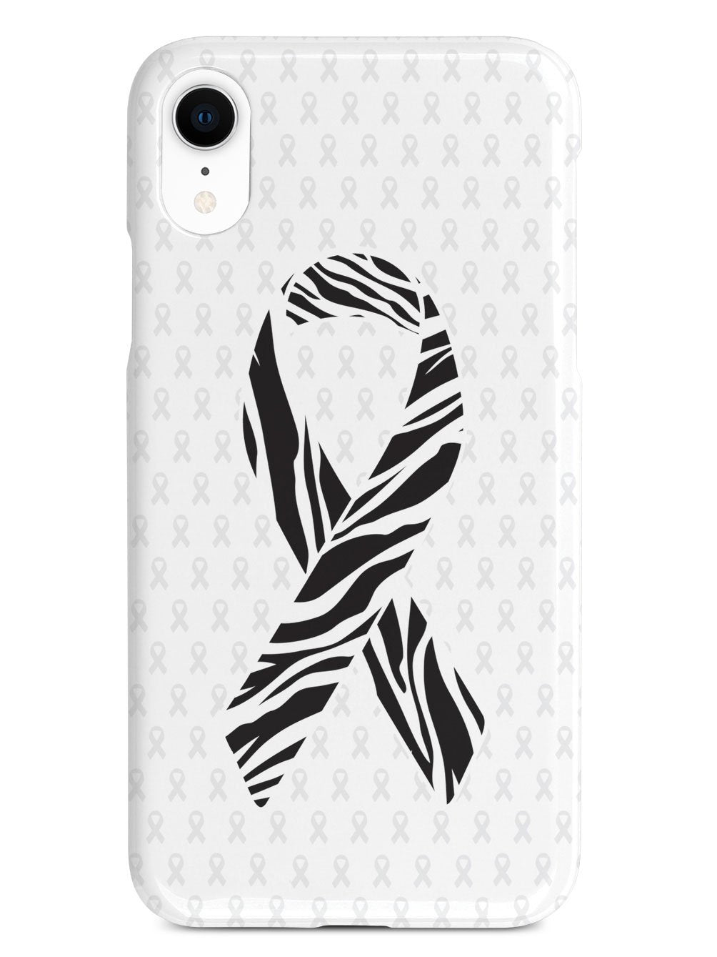 Zebra Print Awareness Ribbon - White Case