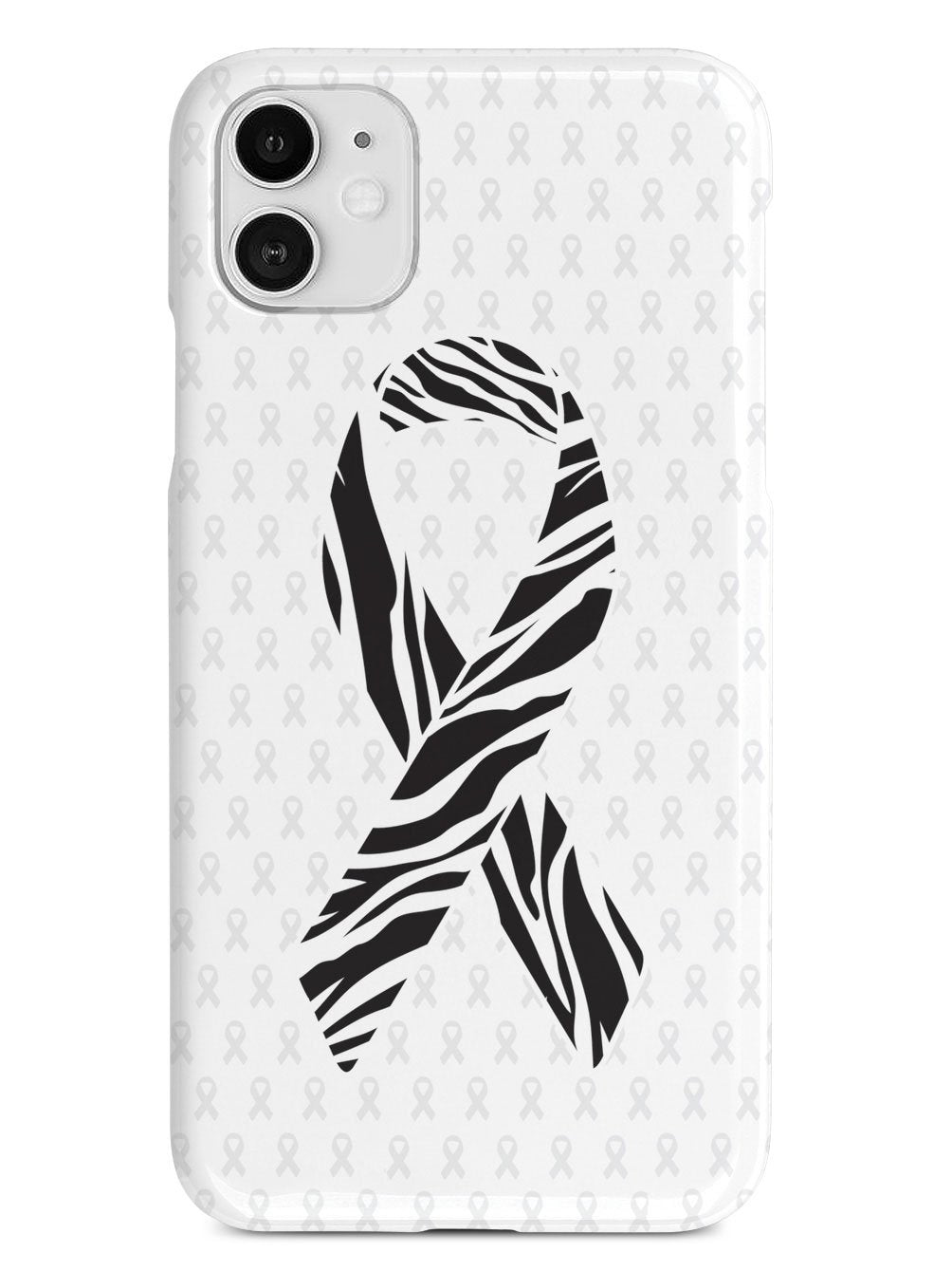 Zebra Print Awareness Ribbon - White Case