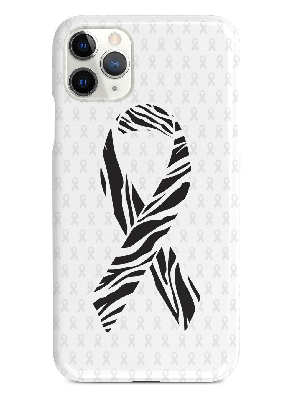 Zebra Print Awareness Ribbon - White Case