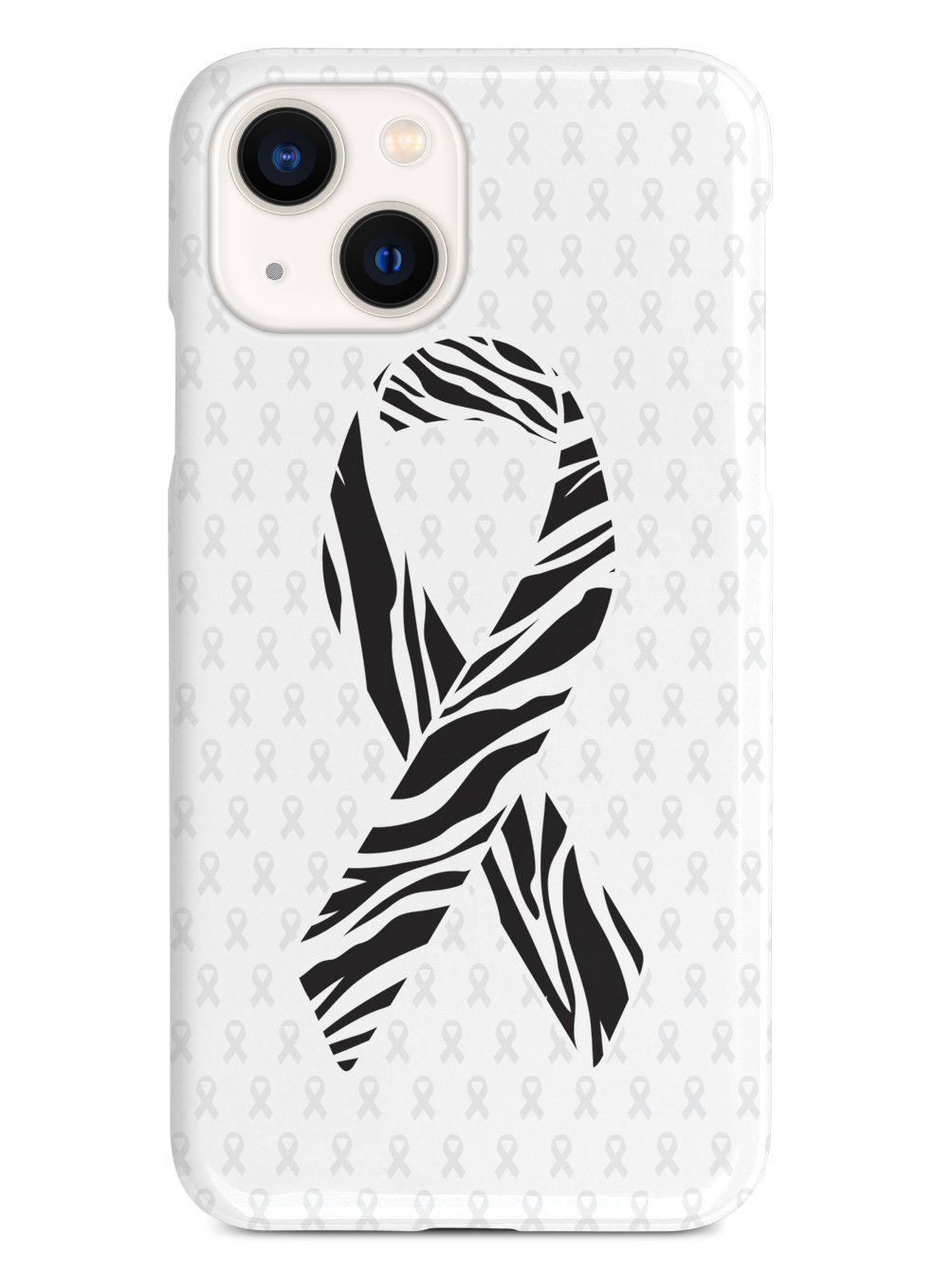 Zebra Print Awareness Ribbon - White Case