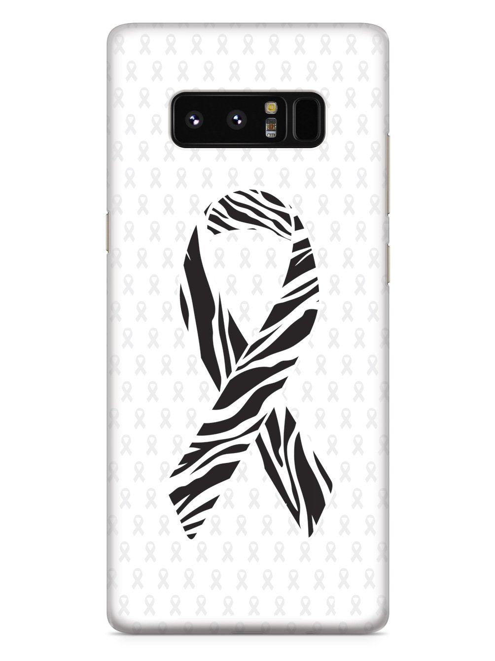 Zebra Print Awareness Ribbon - White Case