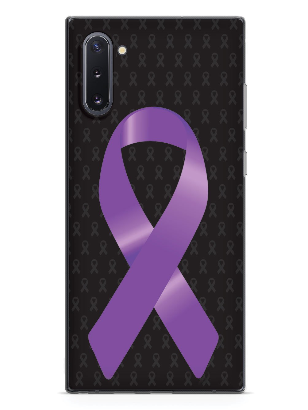 Purple Awareness Ribbon - Black Case