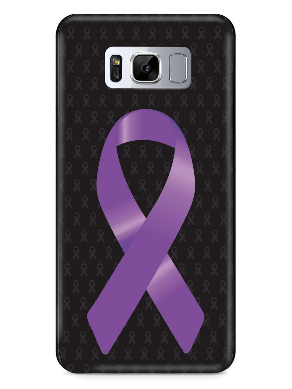 Purple Awareness Ribbon - Black Case