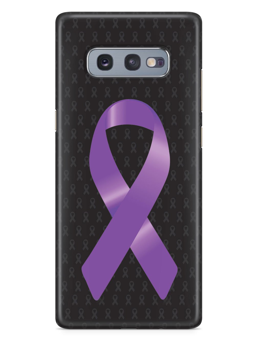 Purple Awareness Ribbon - Black Case