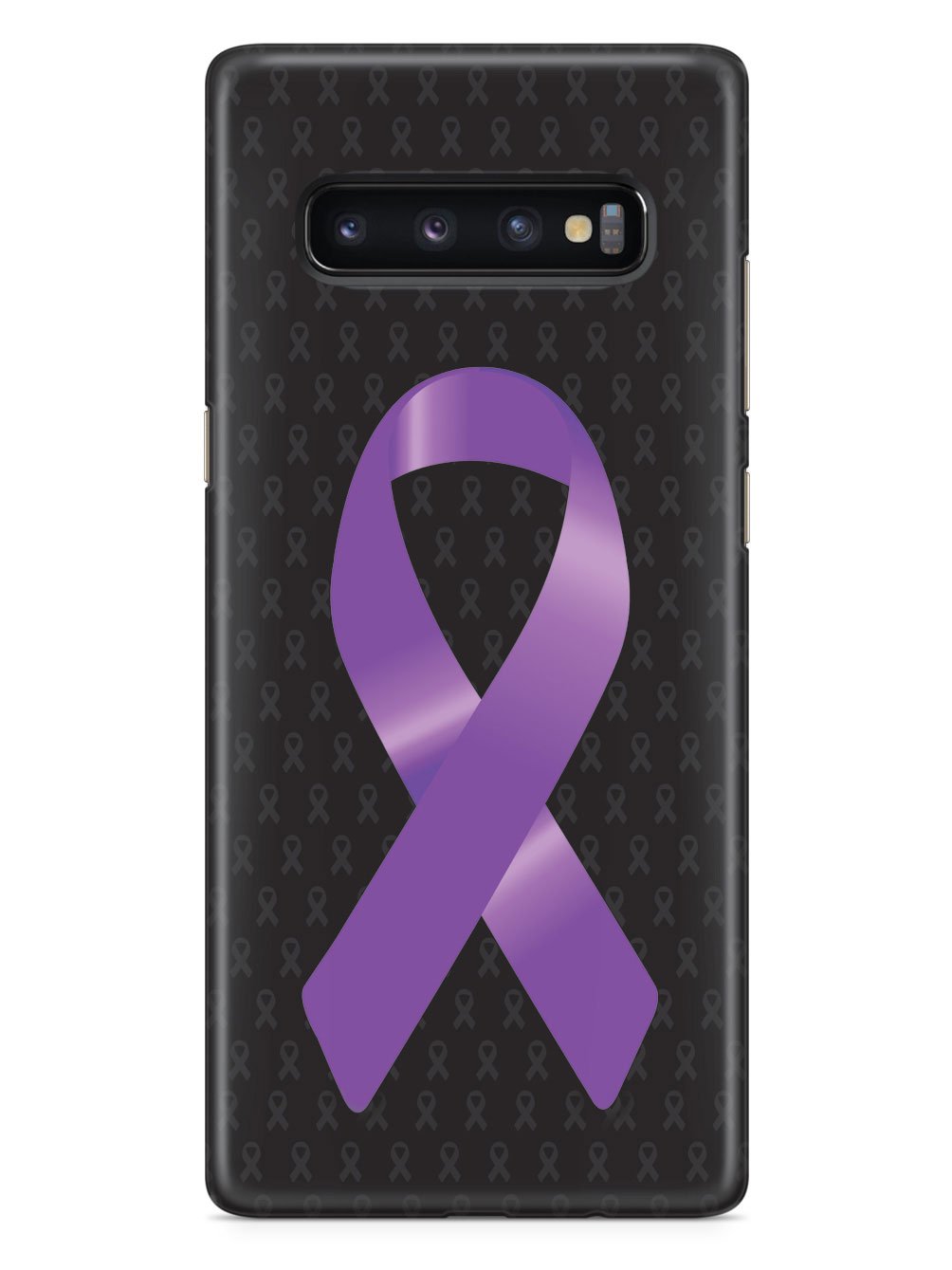 Purple Awareness Ribbon - Black Case