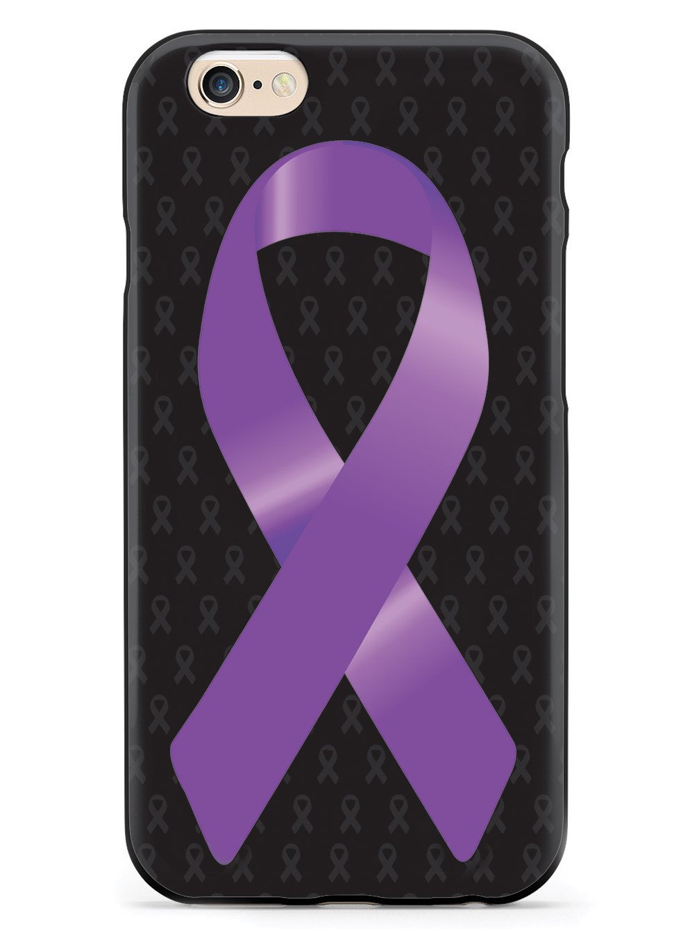 Purple Awareness Ribbon - Black Case