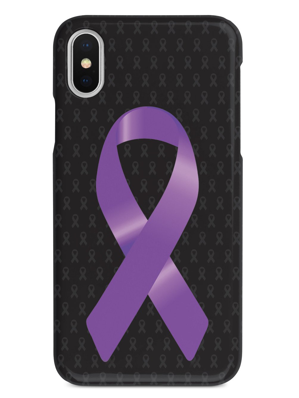 Purple Awareness Ribbon - Black Case