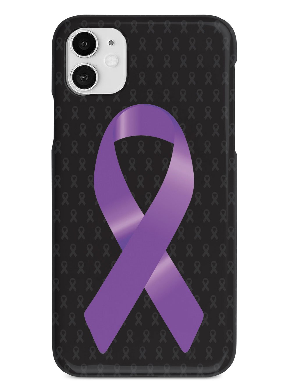 Purple Awareness Ribbon - Black Case