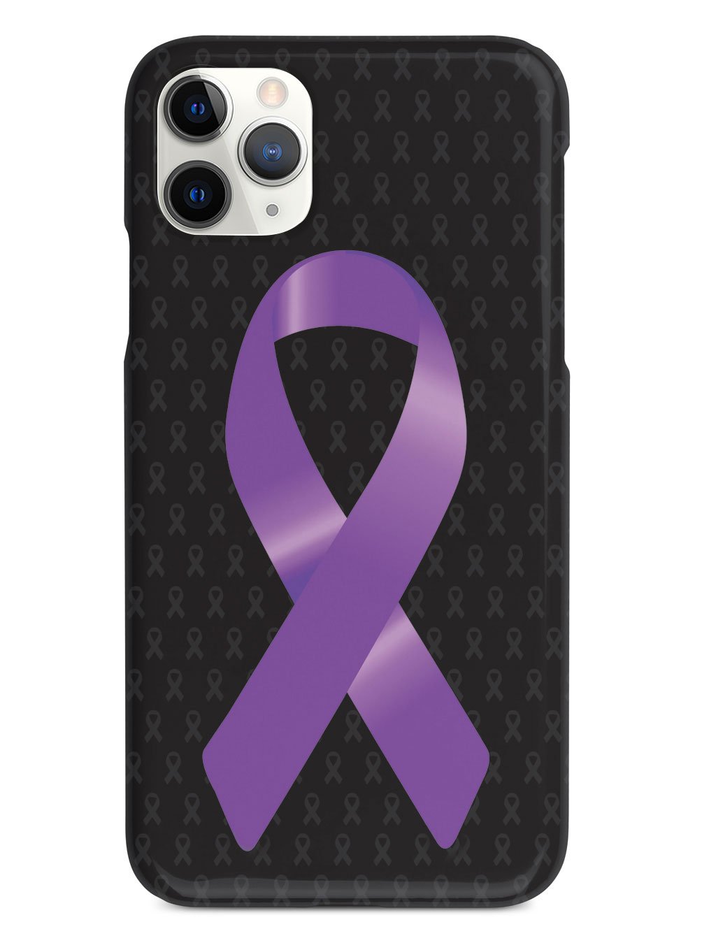 Purple Awareness Ribbon - Black Case