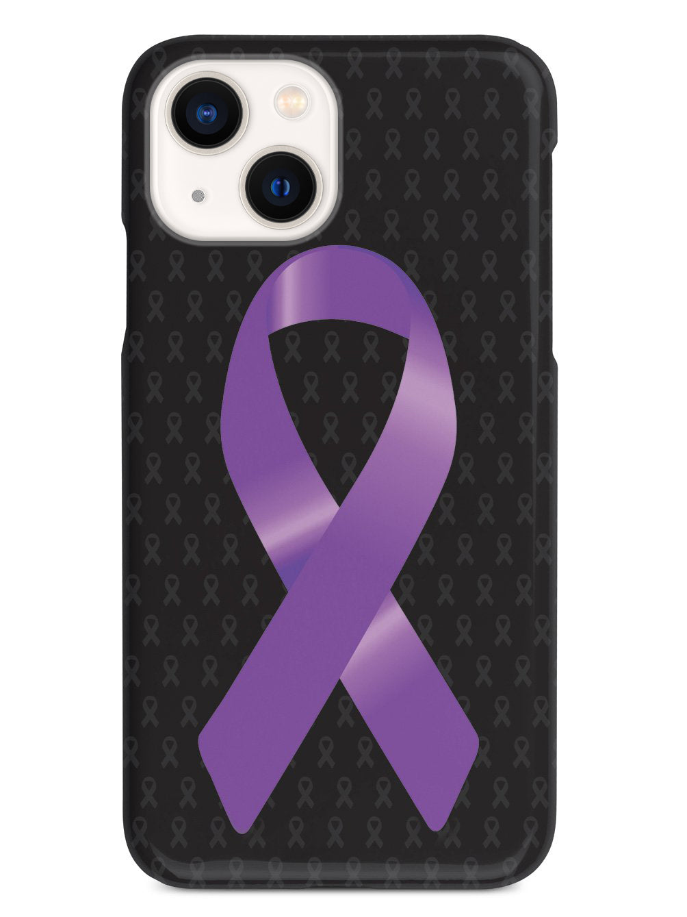 Purple Awareness Ribbon - Black Case