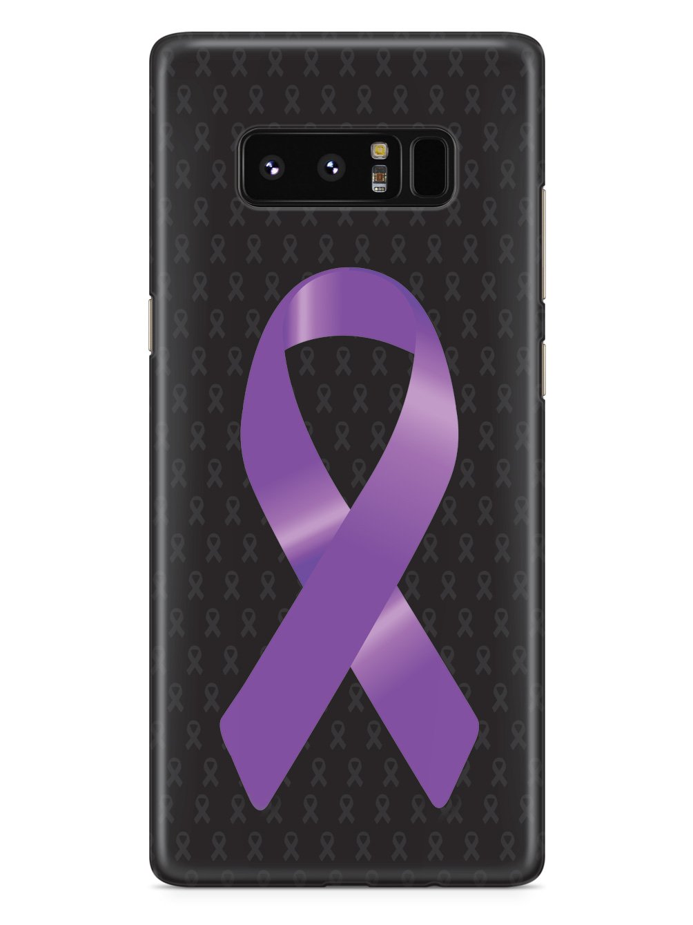 Purple Awareness Ribbon - Black Case