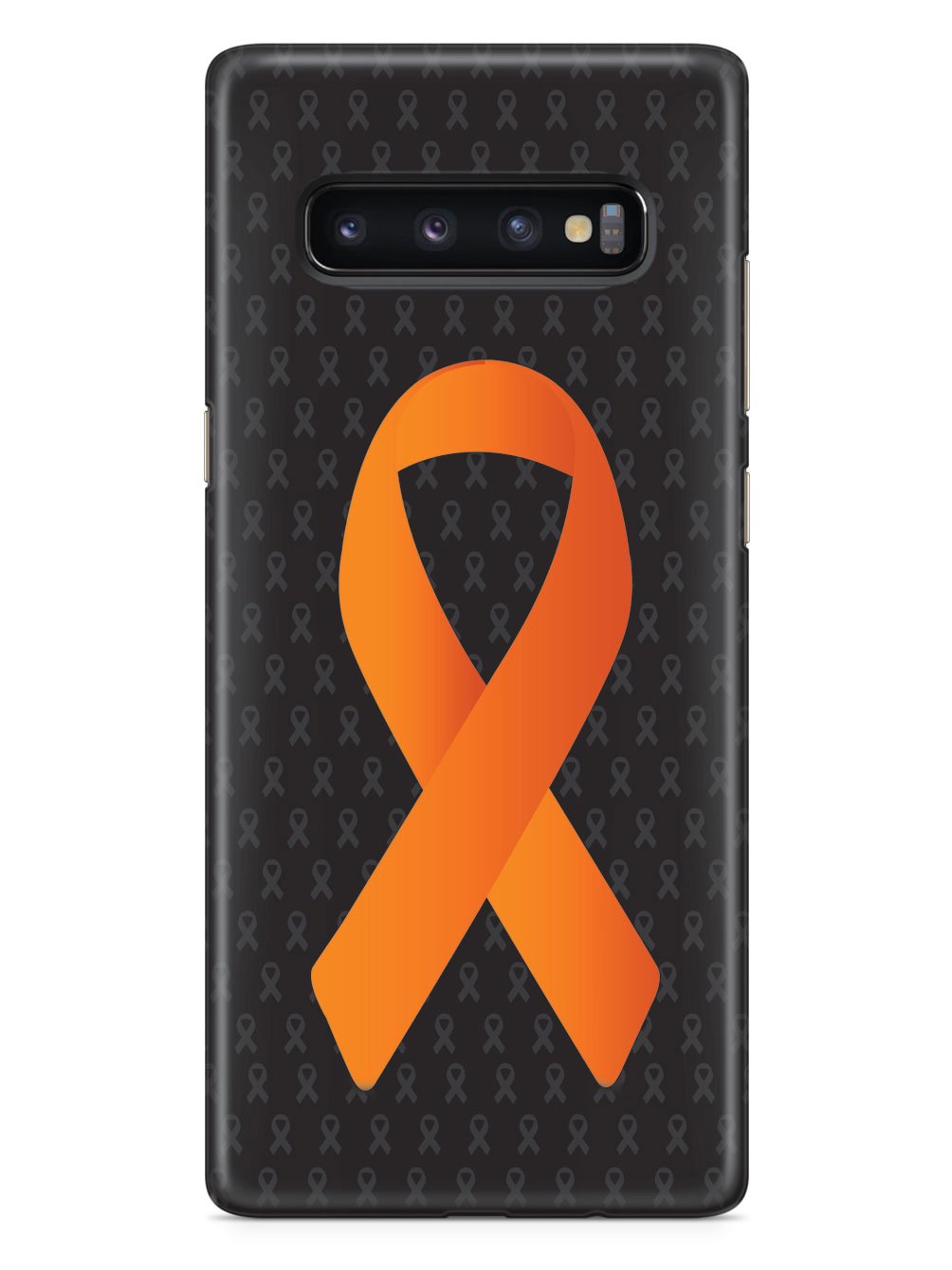 Orange Awareness Ribbon - Black Case