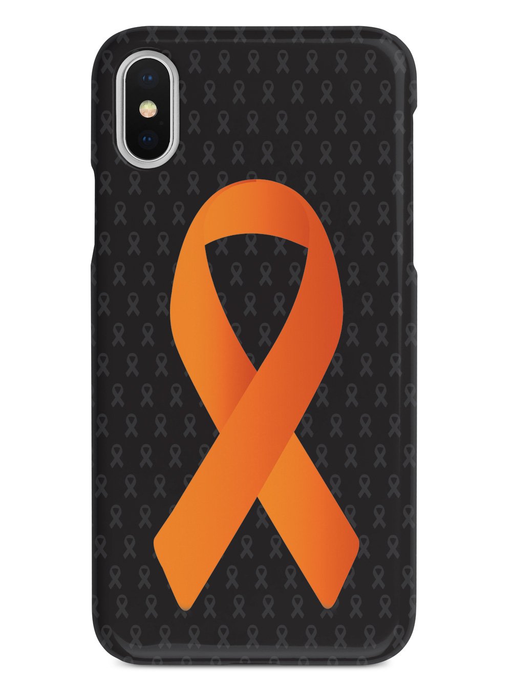 Orange Awareness Ribbon - Black Case