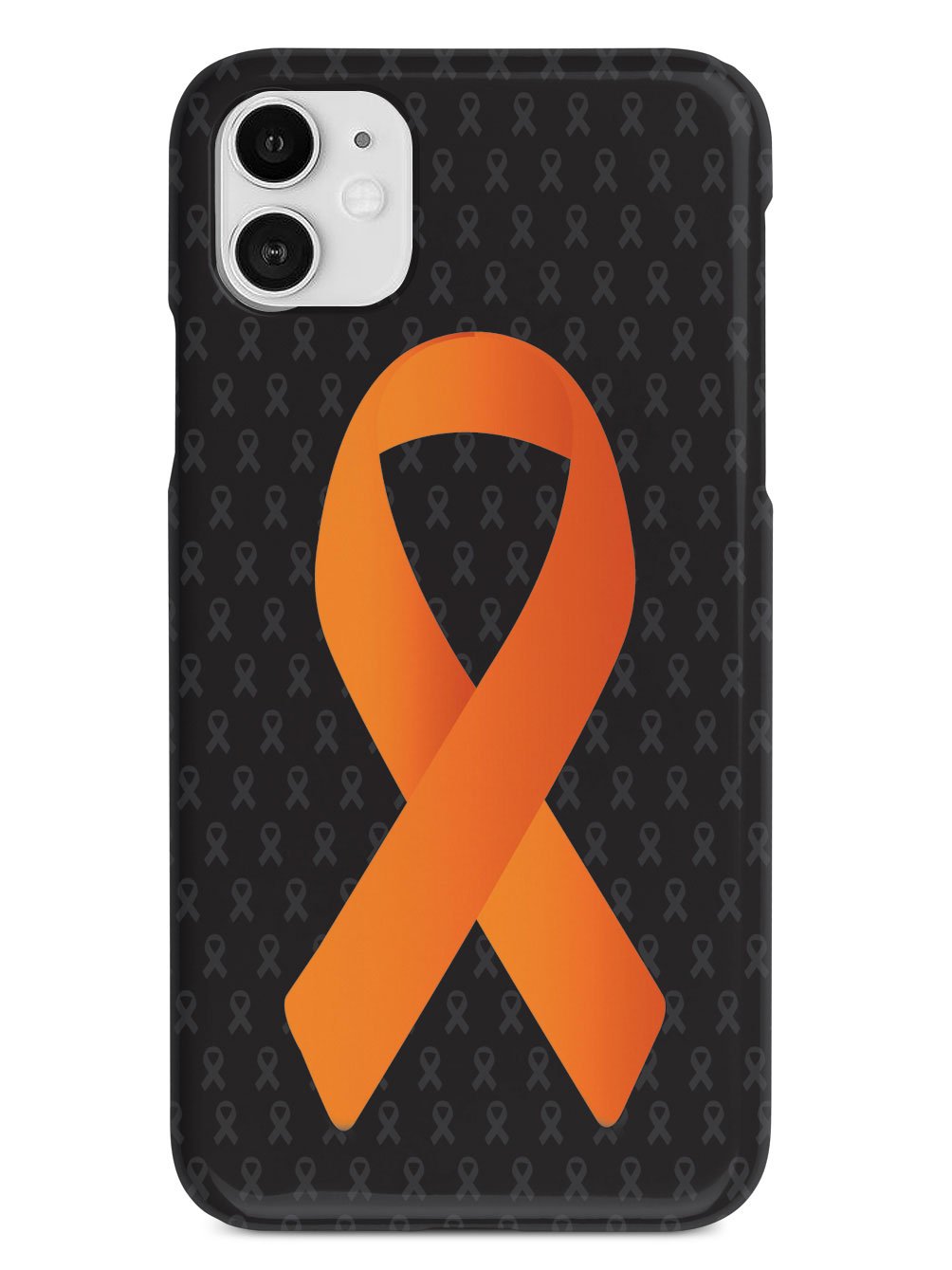 Orange Awareness Ribbon - Black Case