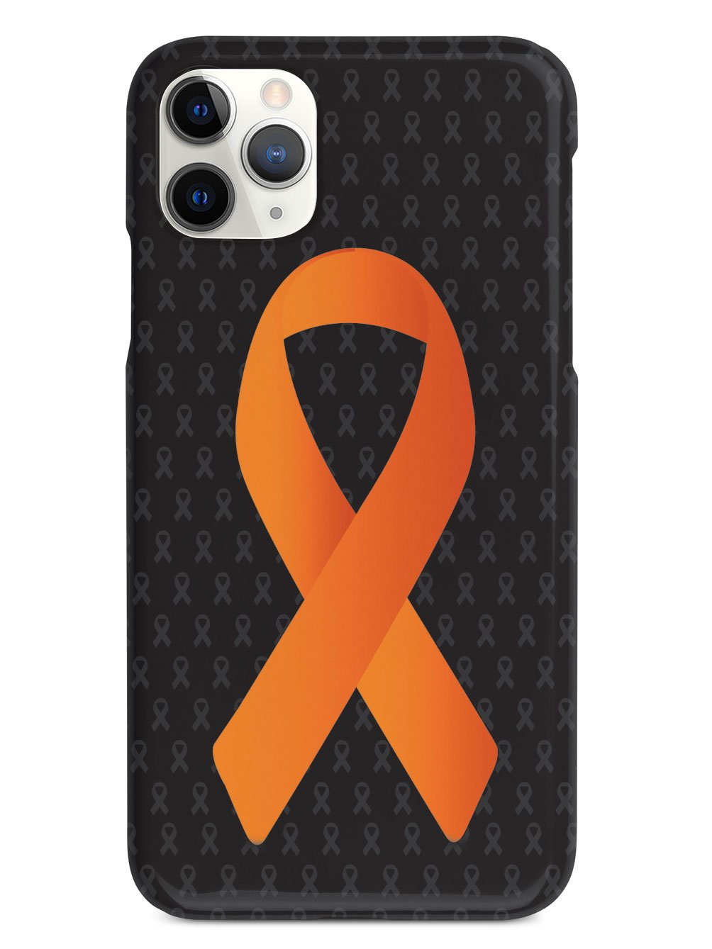 Orange Awareness Ribbon - Black Case