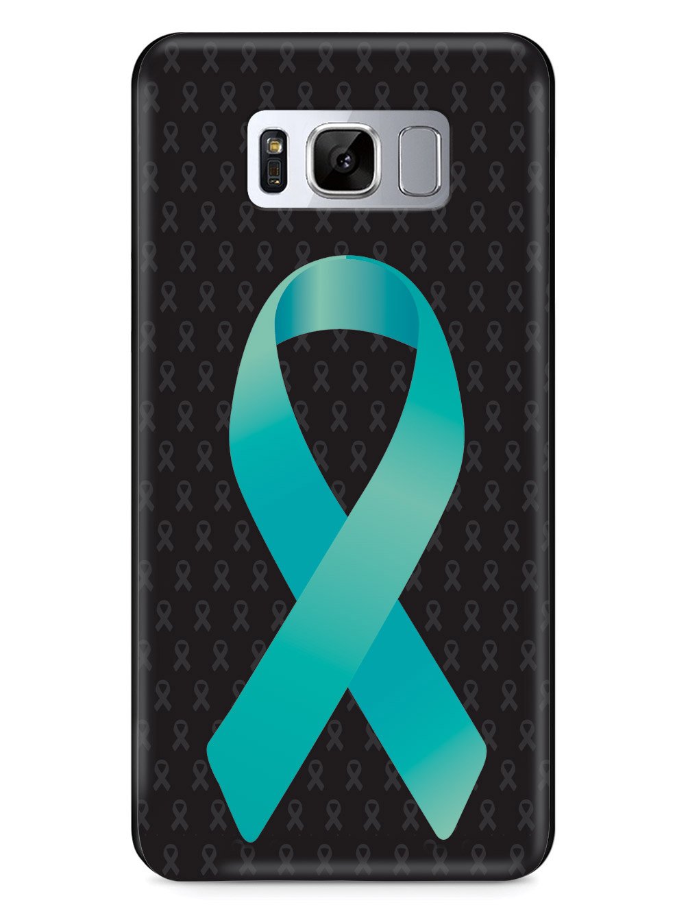 Turquoise Awareness Ribbon - Black Case