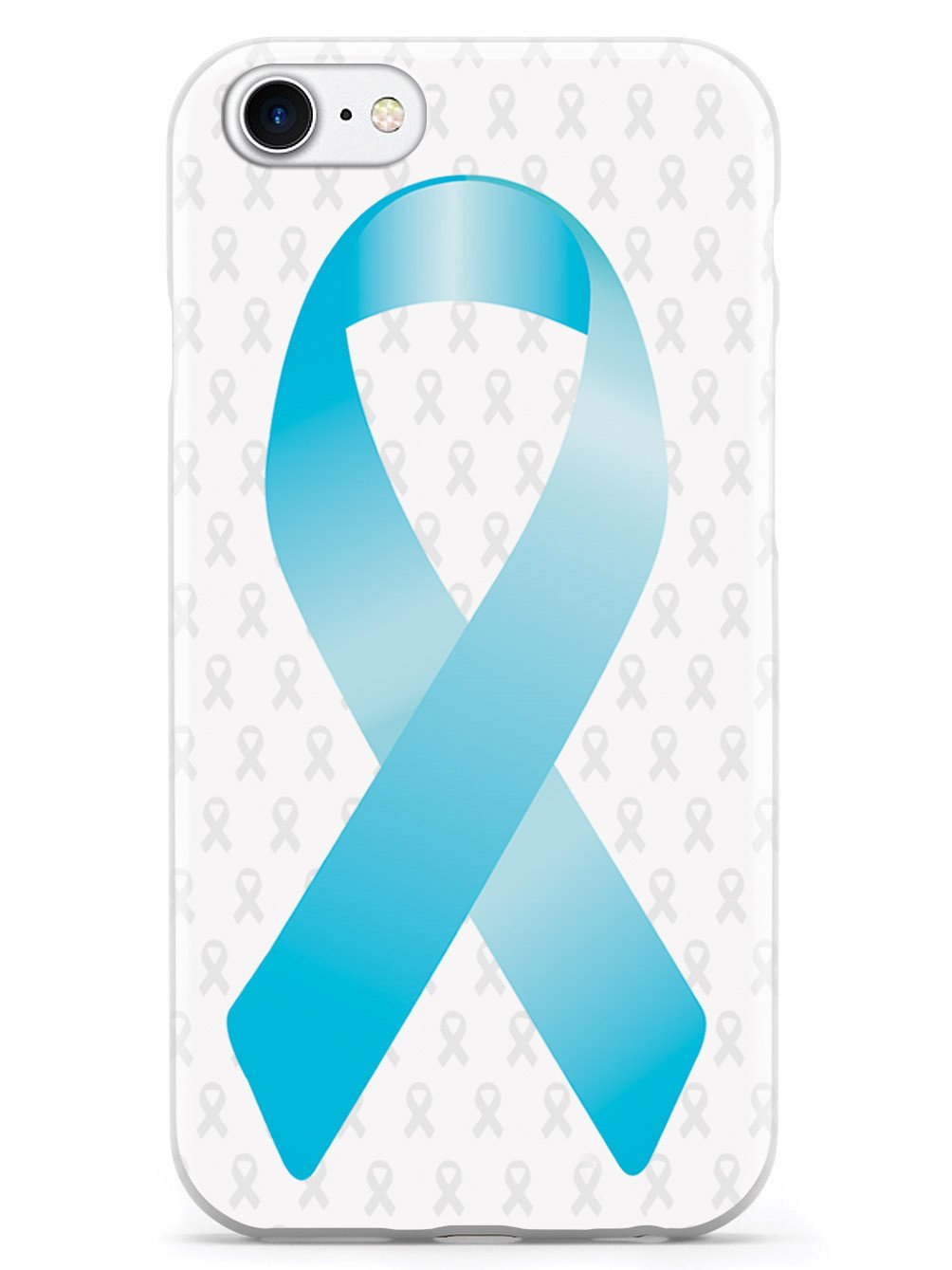 Sky Blue Awareness Ribbon - White Case