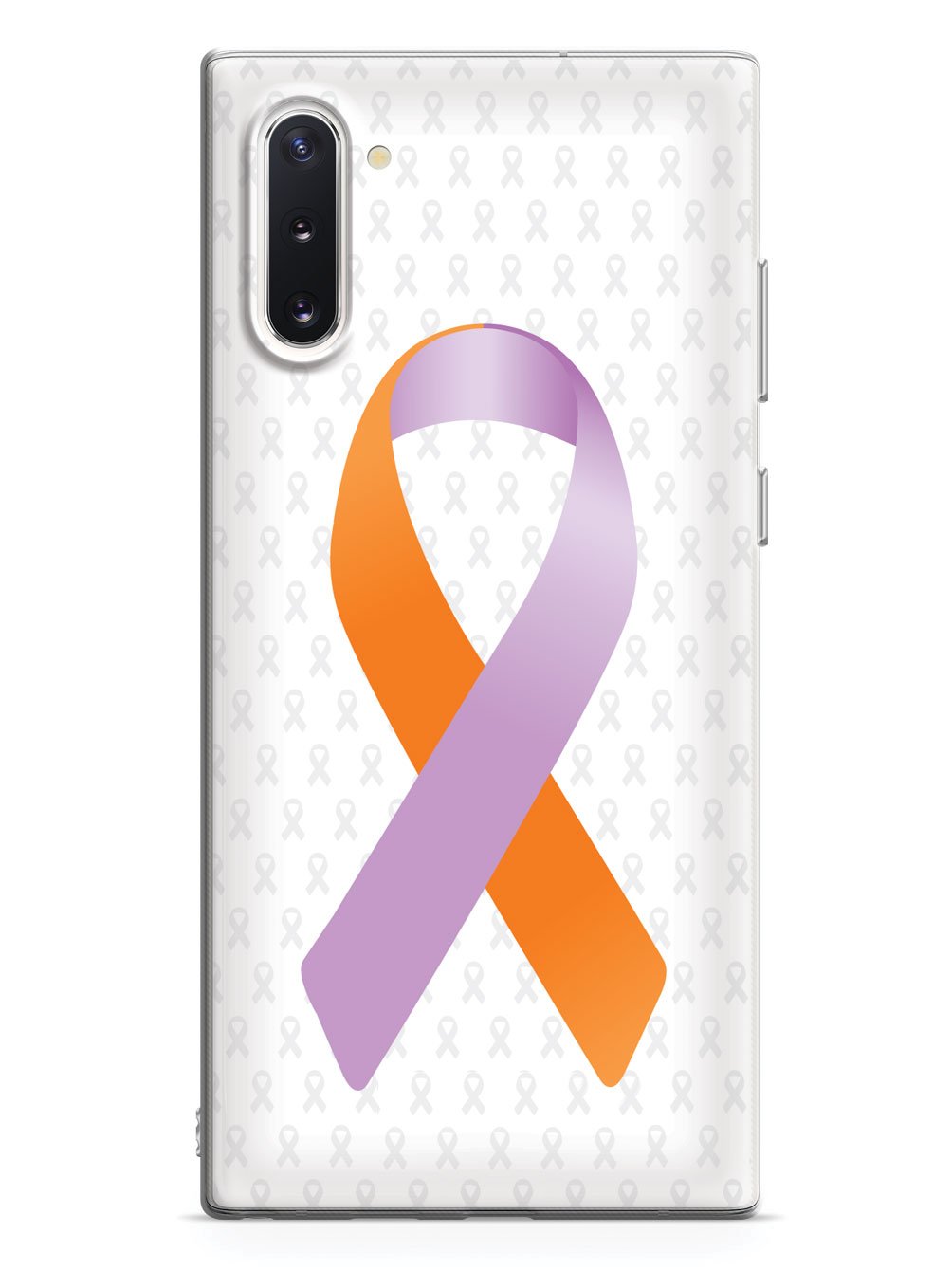 Orange and Lavender Awareness Ribbon - White Case