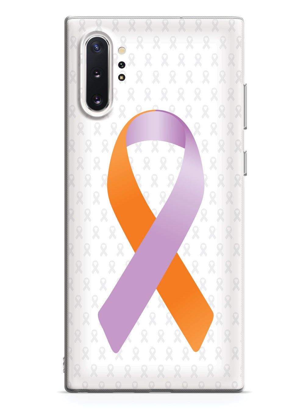 Orange and Lavender Awareness Ribbon - White Case