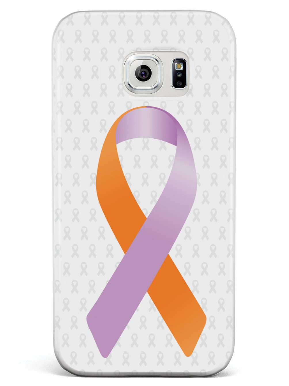 Orange and Lavender Awareness Ribbon - White Case