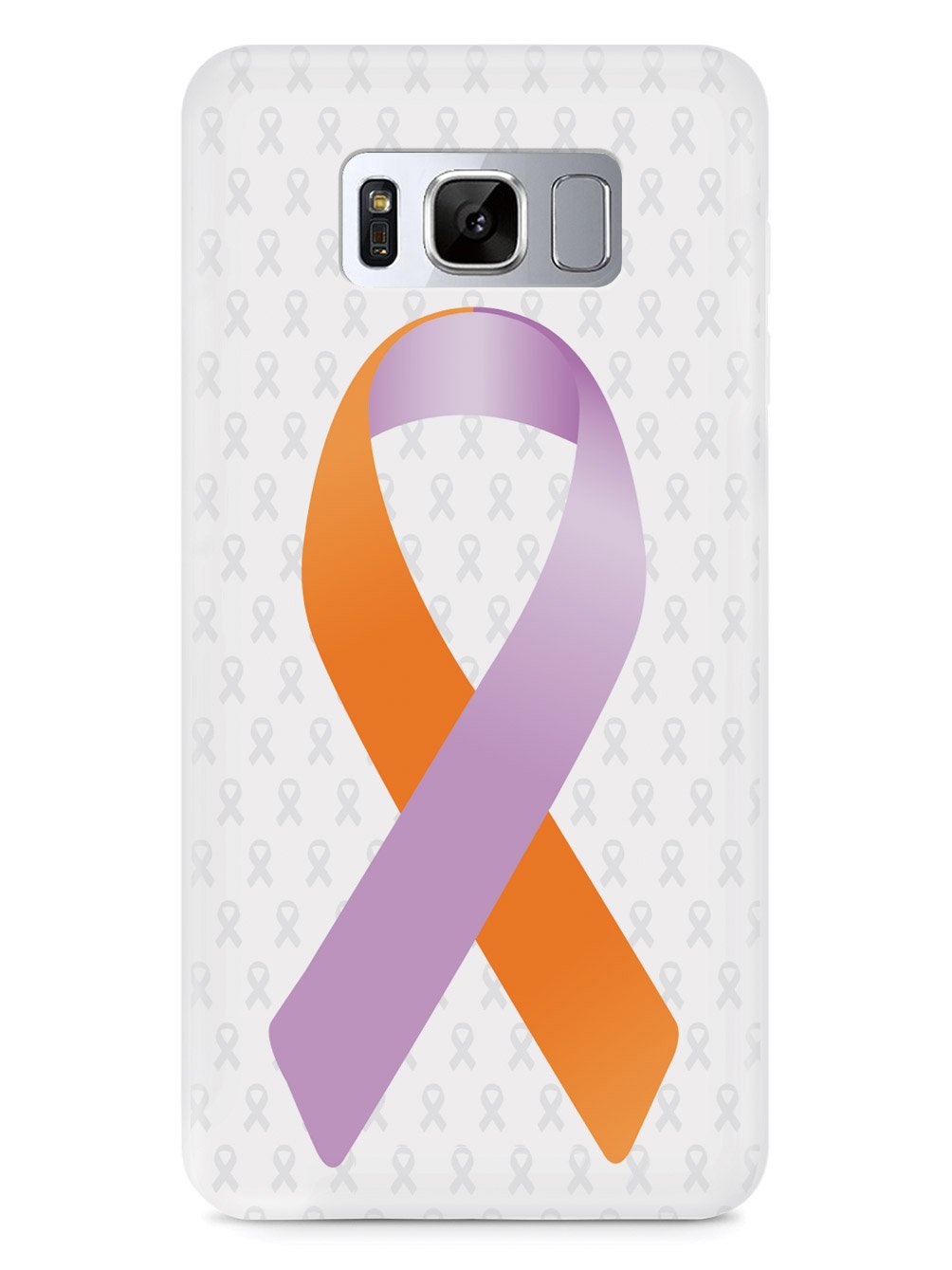 Orange and Lavender Awareness Ribbon - White Case