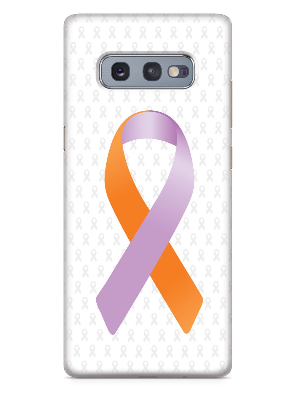 Orange and Lavender Awareness Ribbon - White Case