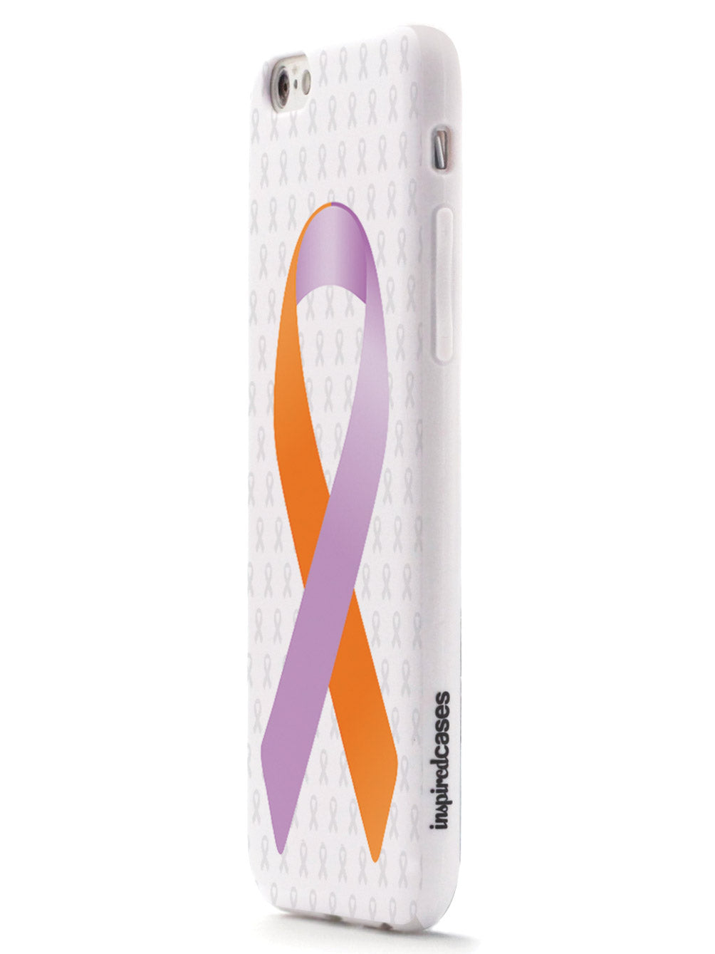 Orange and Lavender Awareness Ribbon - White Case